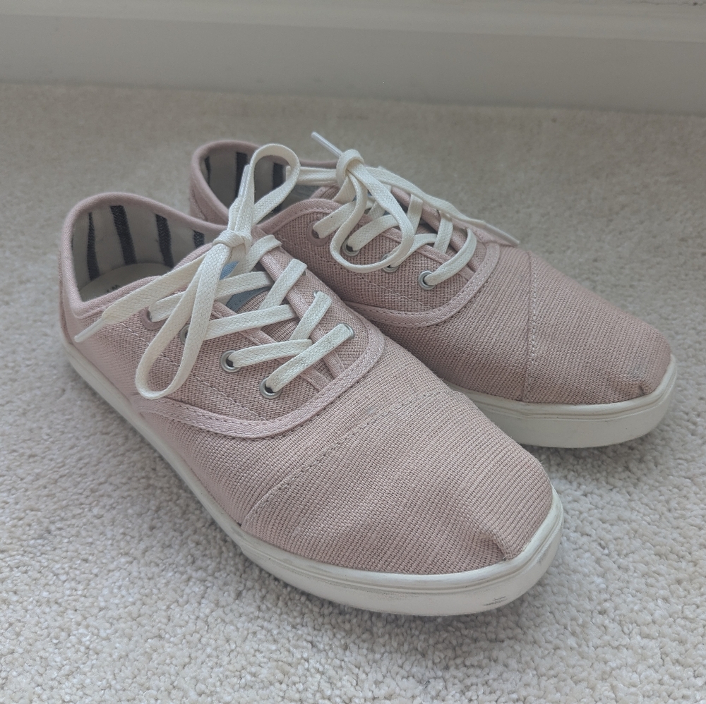Toms Pink Canvas Sneakers